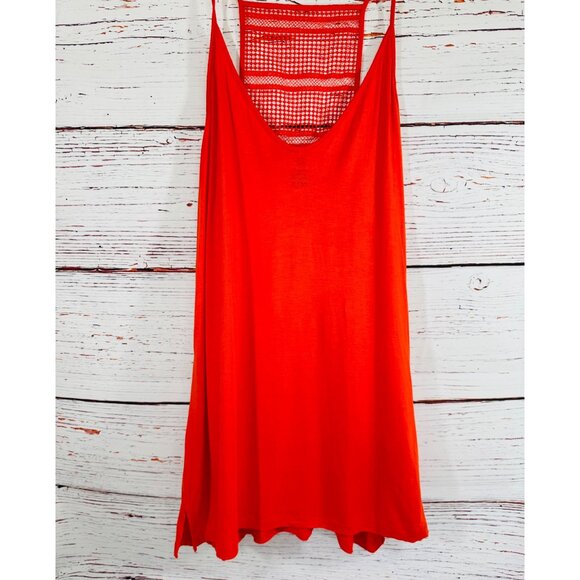 Old Navy Womens Red Crochet Back Detail Tank Top Sleeveless Size Large - Picture 6 of 8